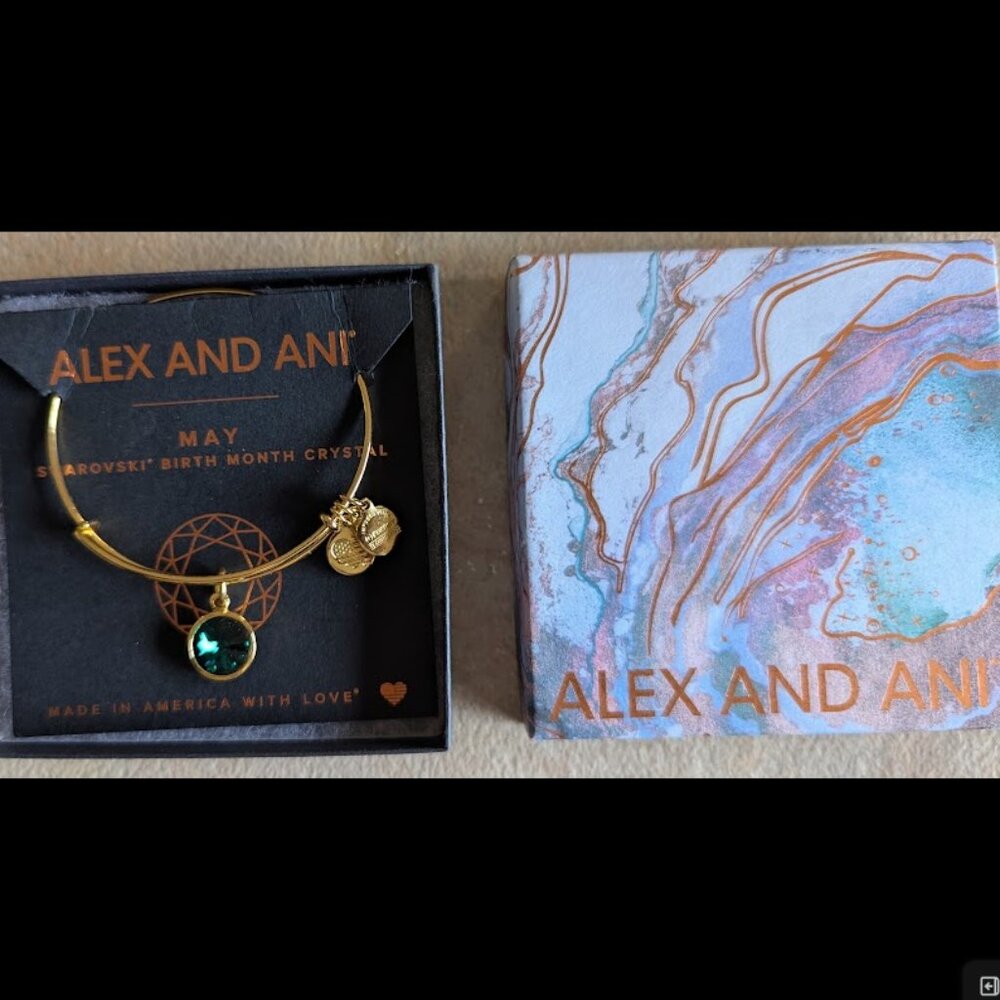 Alex and Ani Swarovski May Birth Month Crystal Bangle